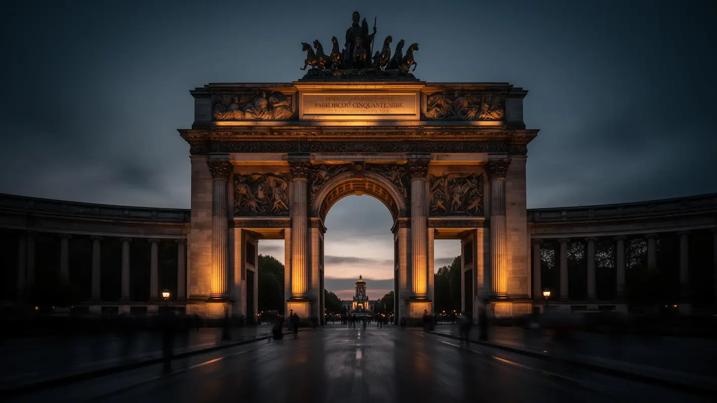 Panoramă Bruxelles — locația TEDxParc du Cinquantenaire ED 2026
